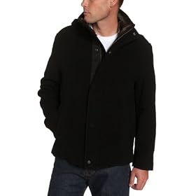 Marc New York Mens Wool Stand Collar Open Bottom Jacket by Andrew Marc