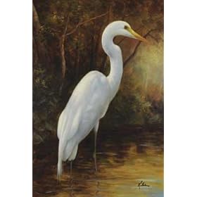 Evening Egret - Kilian Art Print Poster - 24 x 36