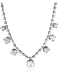 Nine West "Crystal Ball" Hematite-Tone Crystal Frontal Necklace, 16"+2