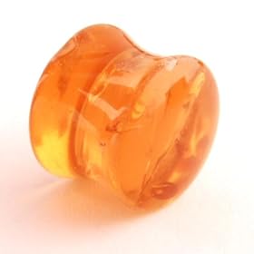 Acrylic Synthetic Amber Double Flared Plug: 00g