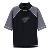 Boys' Cherokee S/S Rashguard - Ebony/Grey