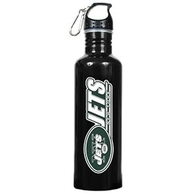 Click here to buy New York Jets Black Stainless Steel Water Bottle.