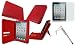 rooCASE 3n1 Executive Portfolio (Red) Leather Case Cover with Landscape and Portrait View / Anti-Glare Screen Protector / Capacitive Stylus for Apple iPad 2 Wifi / 3G Model 16GB, 32GB, 64GB