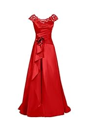 Asymmetric Lace Chiffon Mother-of-the-Bride Dress 