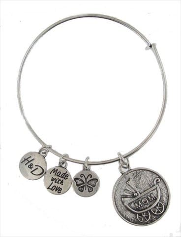 Hope And Destiny HD42-ZZ-BM-ST-BR Mom Stroller Silver Toned Charm Bracelet