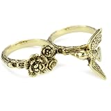 Beyond Rings Enchanted Gold Humming Bird and P