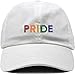 H-214-PRIDE09 LGBTQ Dad Hat Unconstructed Baseball Cap: PRIDE, white