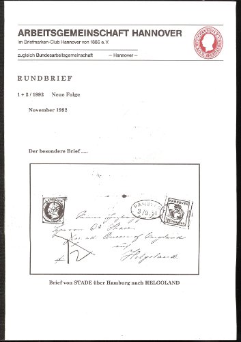 Arbeitsgemeinschaft Hannover im Briefmarken-Club Hannover von 1886 - Rundbrief, Nov 1992 (Nov 1992)