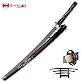 Shinwa Pearl Maroon Samuari Sword Set Damascus