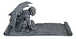 Gargoyle - Gargoyle On Parchment - Cold Cast Resin - 10.0" Length