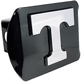 Tennessee Volunteers Black Metal Trailer Hitch Cover with Chrome Metal Logo (For 2" Receivers)