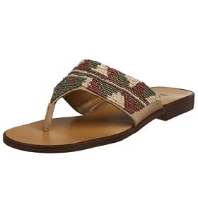 Mia Women's Geri Beaded Thong Slide