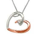 0.02 Carat I2 Diamond Chain Necklace in 9ct 2-Colour Gold