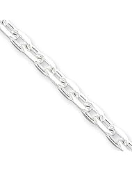 Sterling Silver 18in 3.95mm Beveled Oval Cable Necklace Chain. Metal Wt- 17.1g