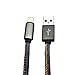 eBun Lightning Cable, Denim Fabric 3ft Charger - 8pin Connector to USB - Charge Sync For iPhone 5, 5c, 5s, 6, 6s, 6 Plus, 6s Plus, iPad Mini, iPod, Mac Air - Denim Blue, 3 feet