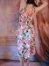 $1900 New ZAC POSEN Splash Print Stretchy Wrap Dress M