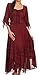 Sakkas Bexley Scoop Neck Bell Sleeve Bohemian Gypsy Embroidered Corset Dress