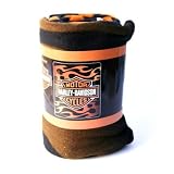 Harley Davidson Fleece Blanket - Horizontal Flames