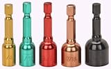 ABC Products 5 Piece Nut Setter Bit Set (Color-Coded)