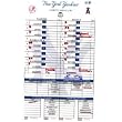 Ervin Santana Signed Angels at Yankees 8-01-2008 Game Used Lineup Card (MLB Auth) - Autographed MLB Magazines