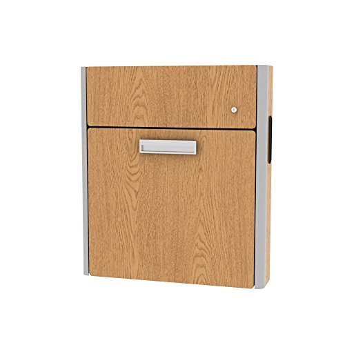 Embrace Single Compartment Wall-Mounted Computer Workstation, Bannister Oak