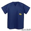 Georgia Tech Scrubs Top Shirt- Yellow Jackets Logo For HIM or HER -Officially Licensed NCAA College Logo Apparel For HIM or HER SEARCH BROAD BAY SCRUB FOR OTHER College Logo Apparel Unique GIFT Ideas for Man Men Woman Women Ladies Nurses