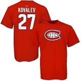 Reebok Montreal Canadiens #27 Alex Kovalev Red Net Player T-shirt