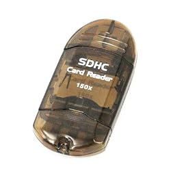 SDHC Card Reader (Smoke) - Compatible with Sony, SanDisk, Toshiba, Lexar