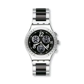 Swatch Swiss Chronograph Date Silver Mens Watch - YCS485G