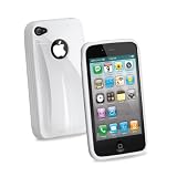 Cellular Line Shocking Silikon-H&uuml;lle, Folie und Tuch f&uuml;r Apple iPhone 4 wei&szlig; gl&auml;nzend