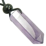 Lucky Crystal Point Pendant Necklace in Amethyst Gemstone