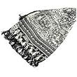 Silk Shawl Xalitla in Black with Velvet