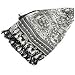 Silk Shawl Xalitla in Black with Velvet
