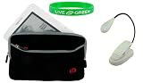 Non-OEM Amazon Kindle 2 Microfiber Dual Pocket Sleeve Case with Clip-On Reading Light - Black