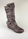 Leatherette Cross Strap Boot