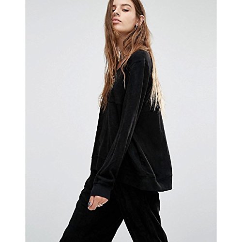 レリジョン アウター パーカ＆スウェット Religion Luxury Suedette Sweatshirt Jetblack [並行輸入品]