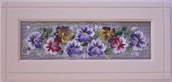 Small Painted Screen - Pansies