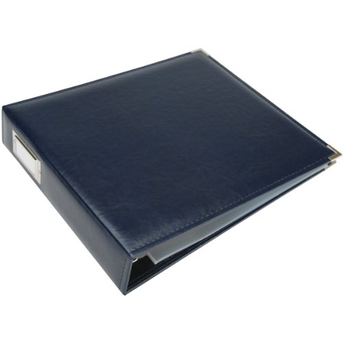 USA Wholesaler 7328417 We R Faux Leather 3Ring Binder 12X12Navy