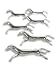 Art Deco Lot Set 6 Silver Plate Horse Knife Rest Rests
