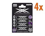 Produkt-Bild: 16x Sanyo Akku Ni-Mh Mignon 1,2 V 2500mAh, eneloop XX (HR-3UWX-4BP) - 'ready to use' - Technology
