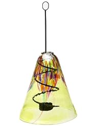 Lawn & Patio: Kitras Art Nouveau Hanging Lantern, Lime - Kitras Art Glass Inc.