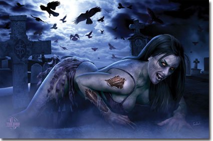 (22x34) Tom Wood (Zombie) Art Poster Print Poster Print by Tom Wood, 34x22