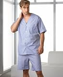 Club Room Short Sleeve Woven PJ Top and Short Set Club Room Short Sleeve Woven PJ Top and Short Set