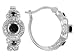 .56CTW SAPPHIRE AND DIAMOND ACCENT STERLING SILVER HOOP EARRINGS