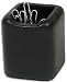 Black Leather Paper Clip Holder
