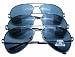 G&G 3 Pack 50 mm Polarized Aviator Sunglasses with Spring Hinges