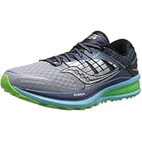 Saucony Women's Triumph ISO 2 Running Shoe, Grey/Blue/Slime, 8 M US
