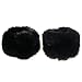 LOCOMO Faux Rabbit Fur Hair Soft Wrist Band Ring Cuff Warmer FAF031BLK Black