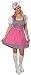 Dirndlkostüm Kostüm Dirndl für Damen Tracht pink weiß kariert Bluse Bayern Heidi Tirolerin Oktoberfest Trachtenkostüm Gr. 42 