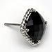 Women's Sterling Silver Black Spinel Gemstone Cushion Earrings